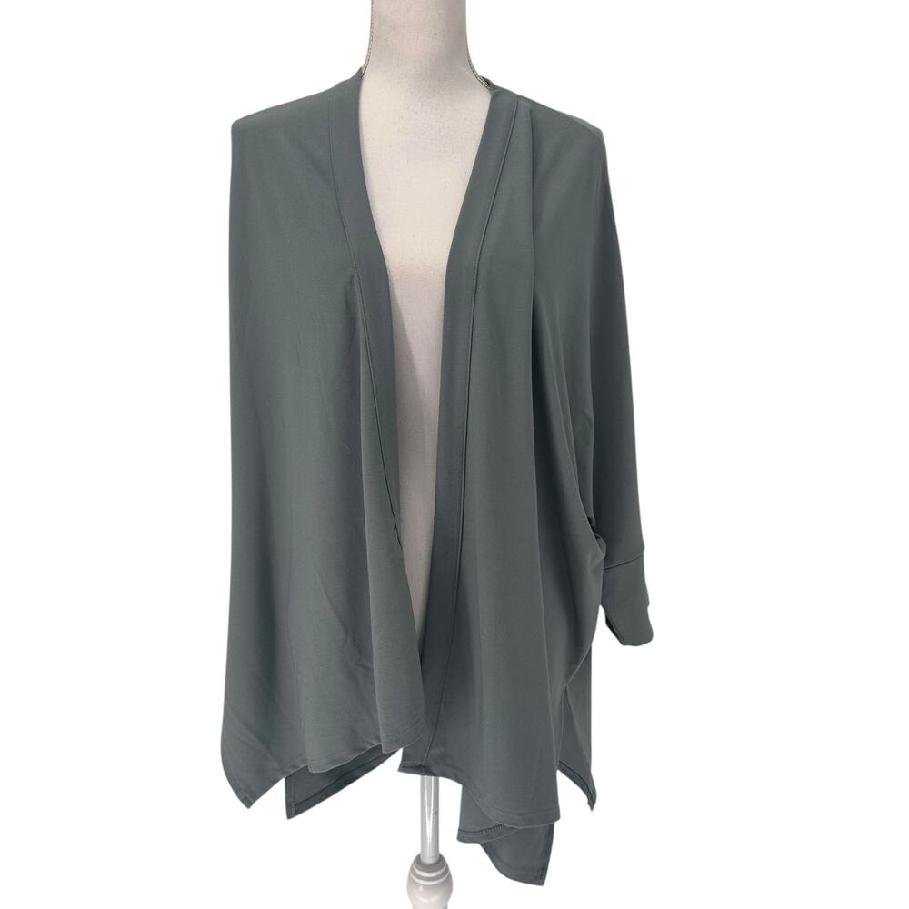 NEW Wynne Layers Sienna Sage 3/4 Dolman Sleeve Jersey Knit Cardigan Large